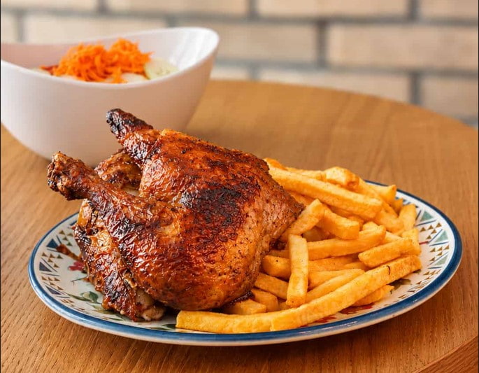 Pollo a la brasa del restaurante Cilindro